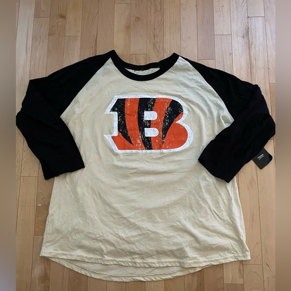 NWT women's Majestic Threads Ja'Marr Chase Cream/Black Cincinnati Bengals - Picture 3 of 5
